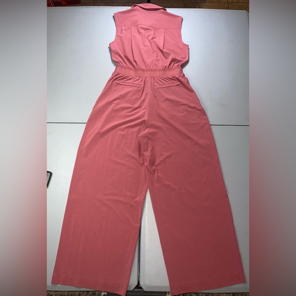 ATHLETA Brooklyn Heights Wide Leg Jumpsuit Berry Rose Pink - Picture 5 of 14